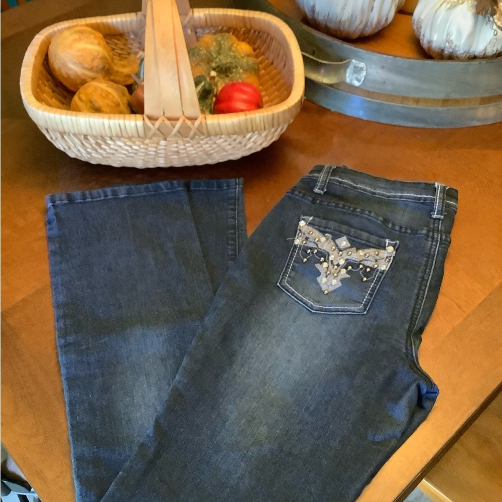 Earl Jeans Dark Blue Boot Cut with Embellished Pockets